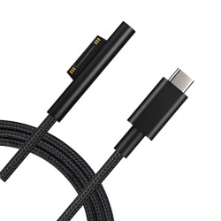 2M USB C tipi 15V 3A PD güç kaynağı şarj kablosu için Microsoft Surface Pro 6/5/4/3/GO/kitap Dizüstü 2