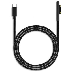 2M USB C tipi 15V 3A PD güç kaynağı şarj kablosu için Microsoft Surface Pro 6/5/4/3/GO/kitap Dizüstü 2