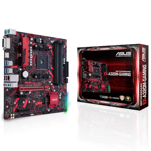 Asus EX-A320M-Gaming AMD A320 Soket AM4 DDR4 3200(OC)MHz mATX Oyuncu Anakart