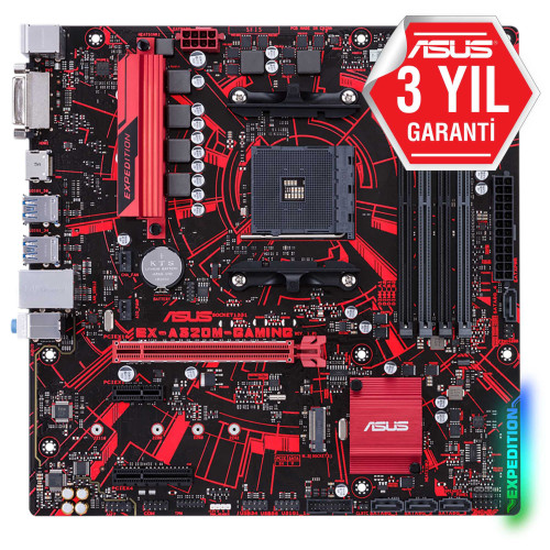 Asus EX-A320M-Gaming AMD A320 Soket AM4 DDR4 3200(OC)MHz mATX Oyuncu Anakart