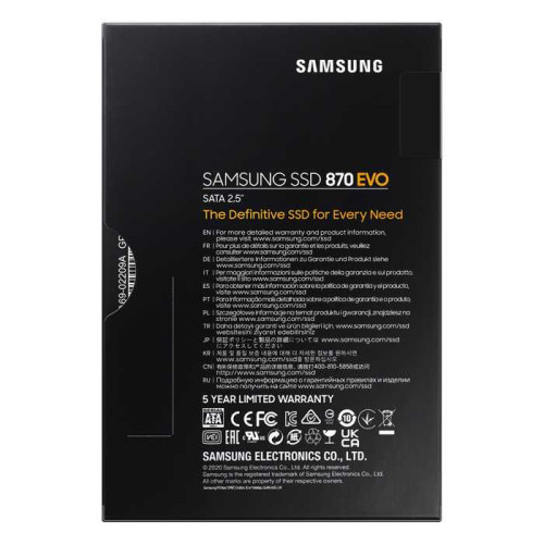 Samsung 870 EVO MZ-77E500BW 500GB 2.5″ SATA 3 SSD Disk