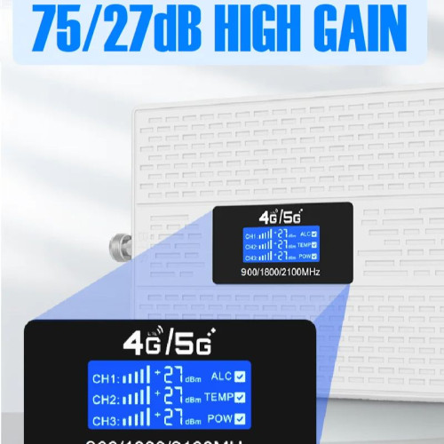 Tri-Band zayıf sinyal için sinyal Amplifikatörü GSM 4G LTE güçlendirici . En büyük 18 dB LOG LDPA 9dB çubuk Omni anten 75db 2G 3G 4G 5G