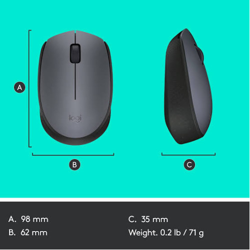 Logitech M171 Kablosuz USB Alıcılı Optik Mouse